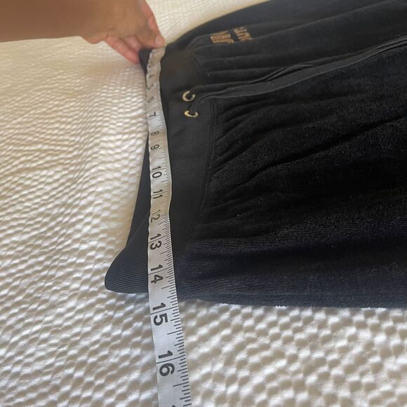 Juicy Couture Women's Y2K Black High-Waist Velour Velvet Jogger Pants Size S - Picture 11 of 11